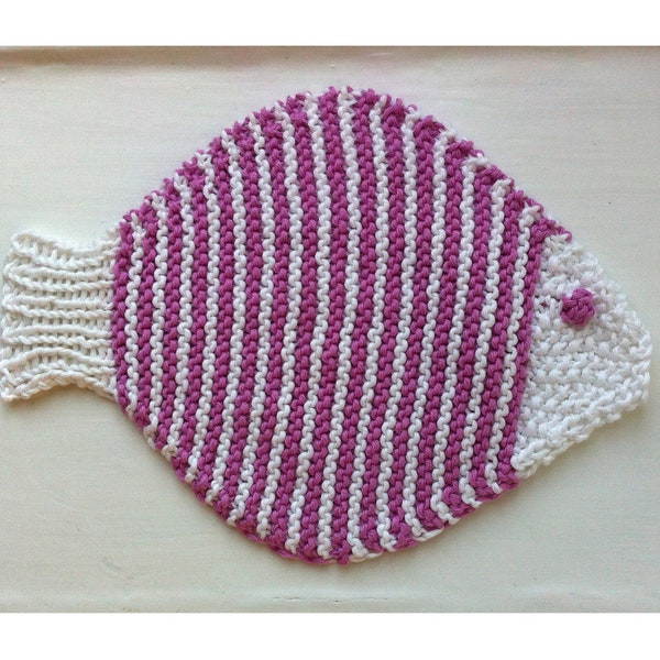 PDF download - Fishcloth dishcloth Knitting Pattern