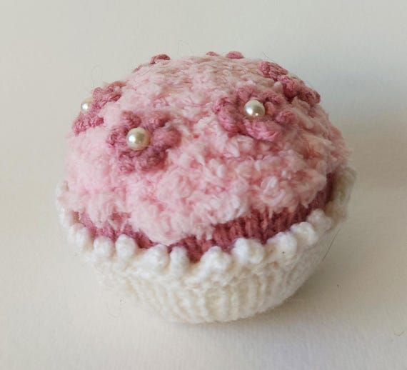 Pattern - Many Flowered Cupcake Knitting Pattern novelty knit - Printed A5