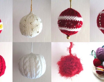 PDF download - Baubles and Fluffy Balls Knitting Pattern