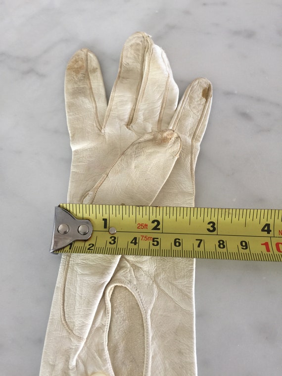 Ladies Kidskin Evening Gloves full length hand ma… - image 10