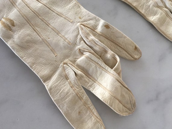 Ladies Kidskin Evening Gloves full length hand ma… - image 5
