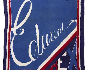 Original thirties souvenir handkerchief - Edward Rex Souvenir handkerchief - a beautiful rare and collectable souvenir textile