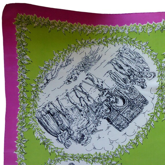 The Execution - Wonderful vintage silk historical scarf View 2