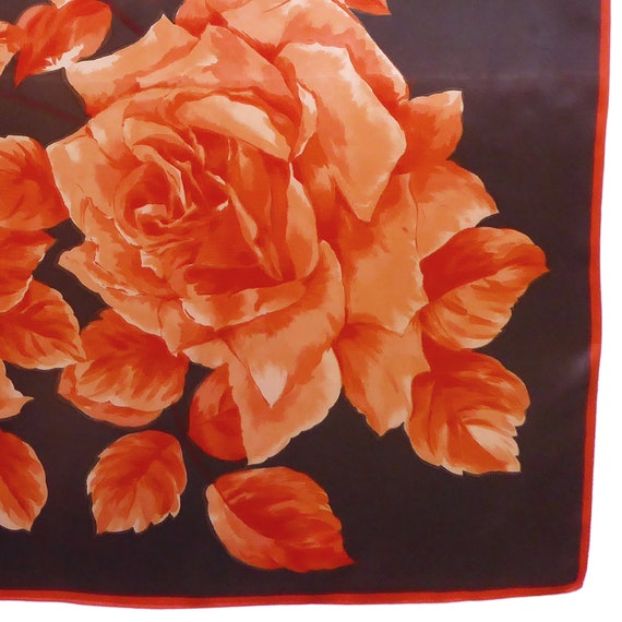 St Michael's Rose – Original vintage floral scarf… - image 5