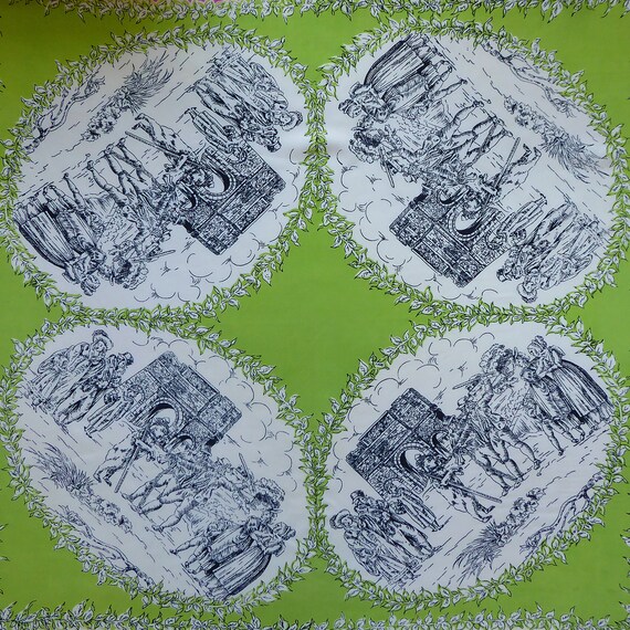 The Execution - Wonderful vintage silk historical scarf View 6