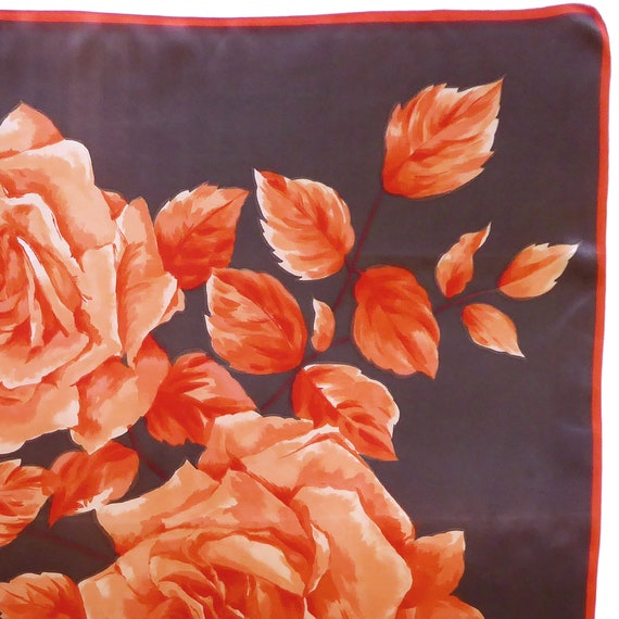 St Michael's Rose – Original vintage floral scarf… - image 3