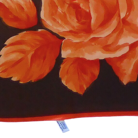 St Michael's Rose – Original vintage floral scarf… - image 8