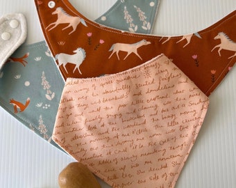 Little Horses Bandana Bib Trio