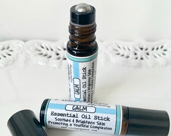 Calm Essential Oil Stick - Soothes & Brightens Skin, Promoting a Youthful Complexion