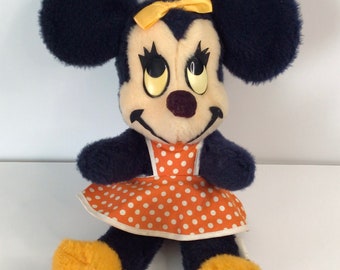 VINTAGE DISNEY Minnie Maus Plüschfigur Puppenspielzeug Selten