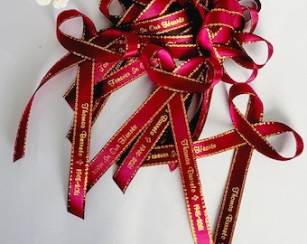 Personalized Satin Favor Ribbons: Funeral & Memorial Ribbons
