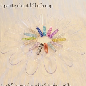 6 pcs plastic scoop/ candy buffet scoops/rhinestone mash decoration/buffet serving scoops