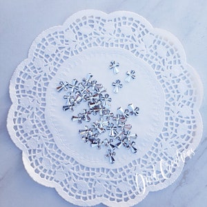 Acrylic Rhinestone Cross Charms: Party Favor Embellishments, Scrapbooking (100 pc)