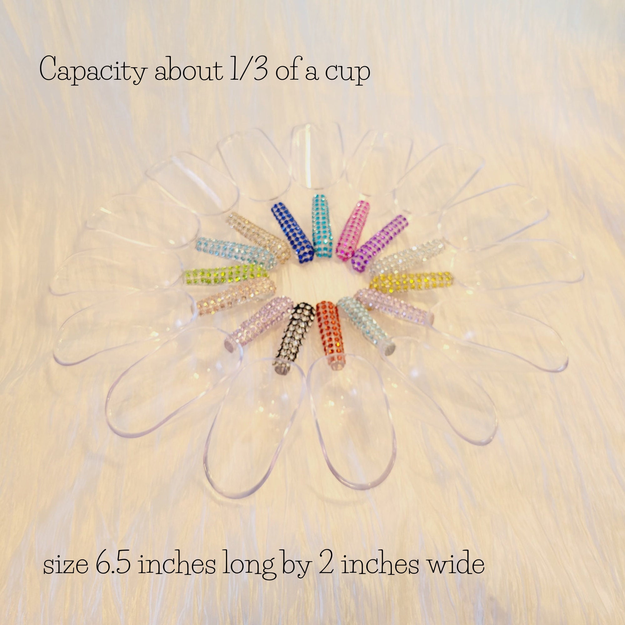 6 Pcs Plastic Scoop/ Candy Buffet Scoops/rhinestone Mash Etsy