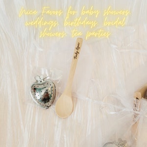 Personalized Tea Party Favors: Heart Infuser & Spoon Set