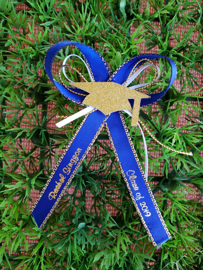Personalized ribbongraduationclass 2019capiaspremade bowsfavor ribbonslistones grabadosgraduacion
