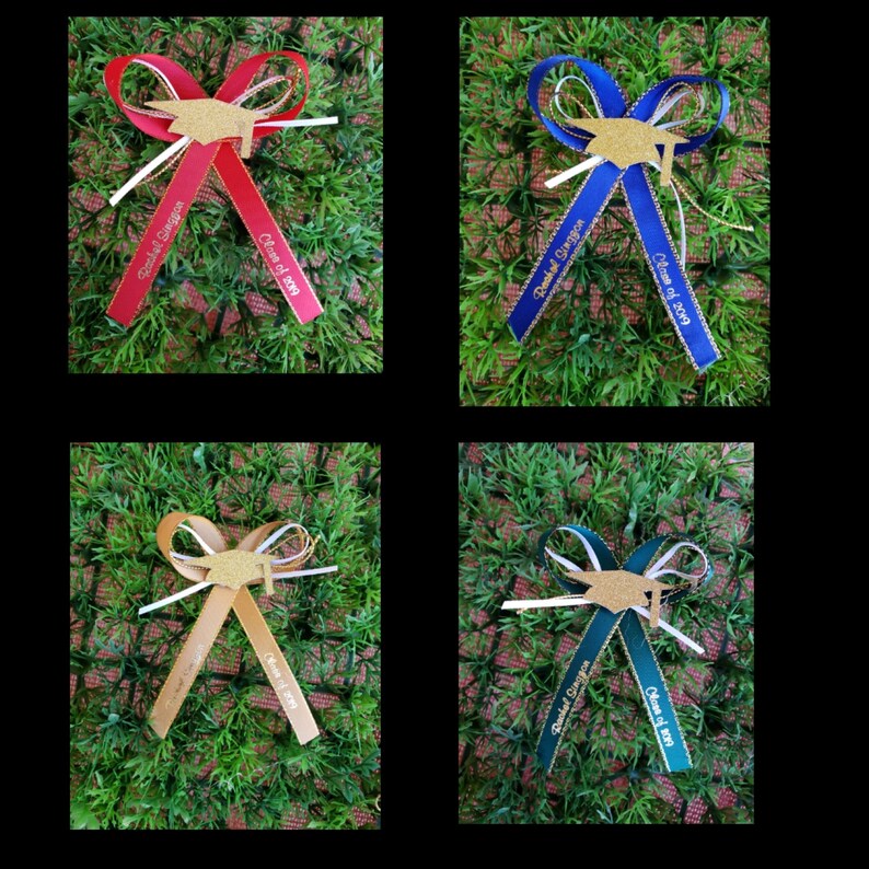 Personalized ribbongraduationclass 2019capiaspremade bowsfavor ribbonslistones grabadosgraduacion