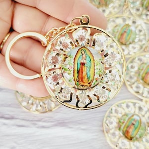 Recuerdos de bautizo/12 piezas de recuerdo para bautizo/recuerdos para niñas/Virgen de Guadalupe/bautizo para niñas/recuerdo mexicano/recuerdos de comunión