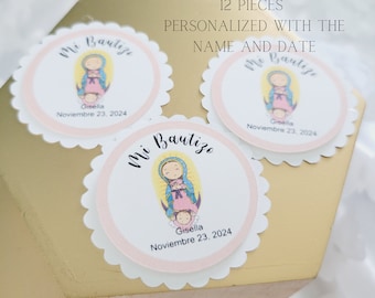 Baptism personalized gift tags,guadalupe tags,tags,gift tags,handmade tags, gift tags, inches tags,party favors tag,party favors gift tags