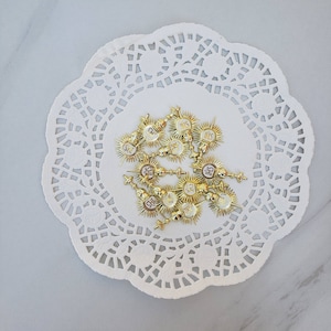 Gold Chalice First Communion Favors: Miniature Eucharist Cupcake Toppers (24 Pcs)
