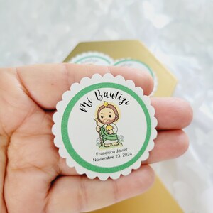 Personalized Saint Jude Favor Tags: Baptism, San Juditas, Handmade