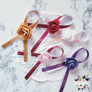 Personalized Memorial Ribbon Pin: Celebration of Life Favors