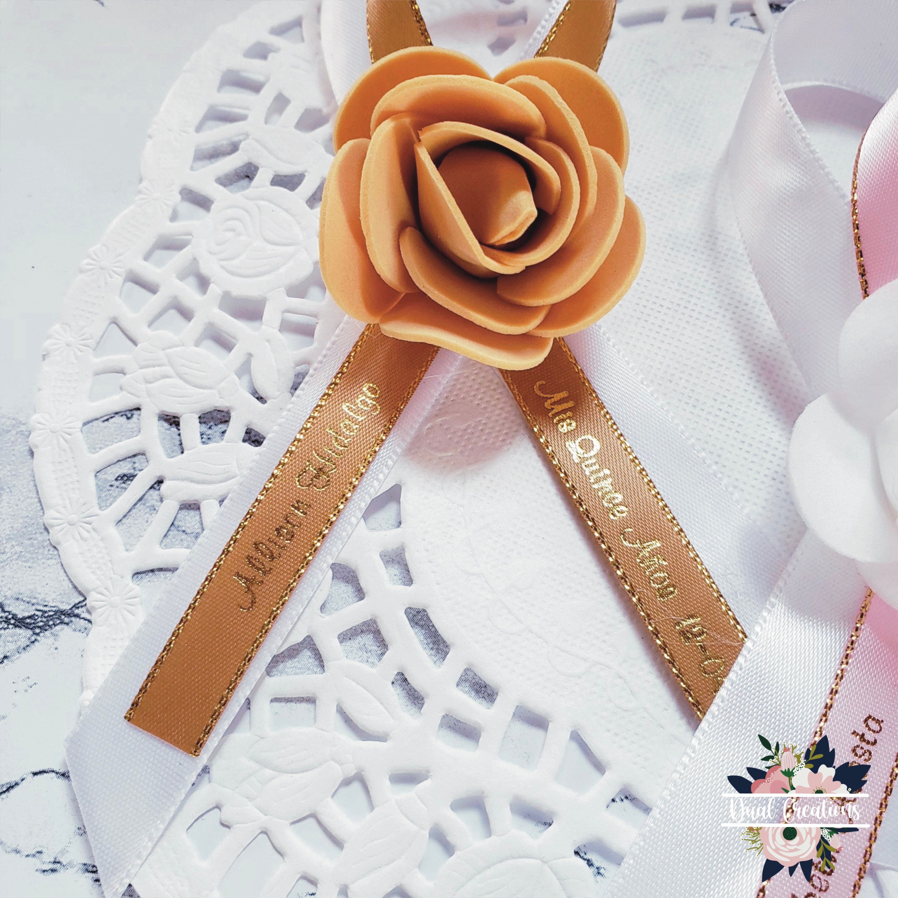 Personalized Wedding Capias: Printed Ribbon Brooch Favors, Set of 12 - Etsy