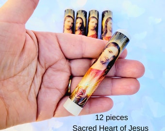 Funeral favors,mini paschal candle for favors, celebration of live,small candle,funerals candle cirio,memorial favors,sacred heart of Jesus