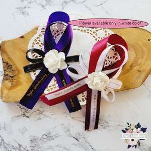 Personalized Memorial Ribbon Pins: Celebration of Life Favors (Set of 12)