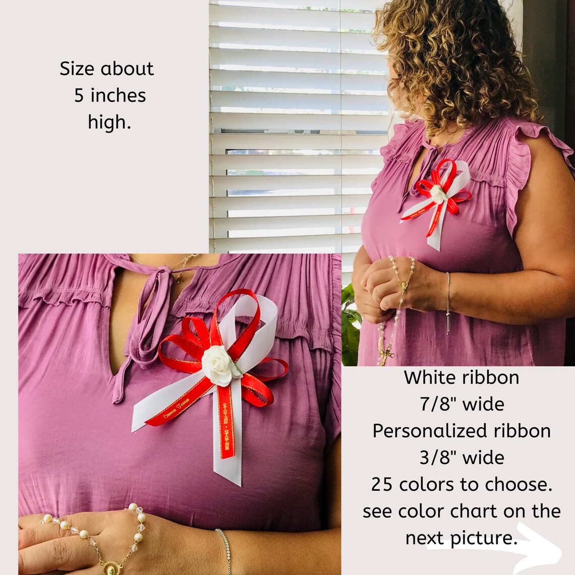 Memorial Ribbon Pins/capias/customized Ribbon/funeral Pins Etsy