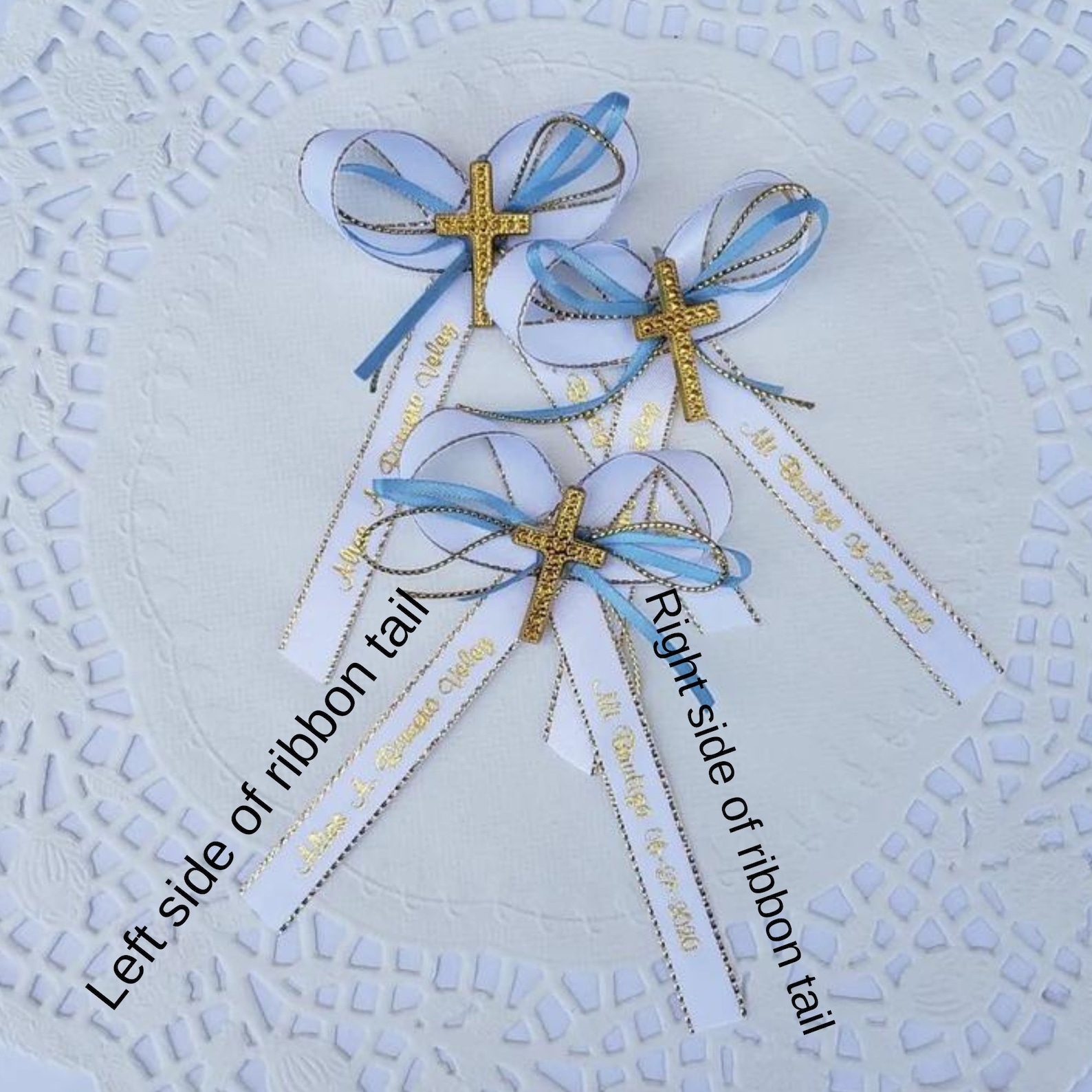 Personalized Confirmation Favor Ribbons With Gold Trim (set of 12) - Etsy