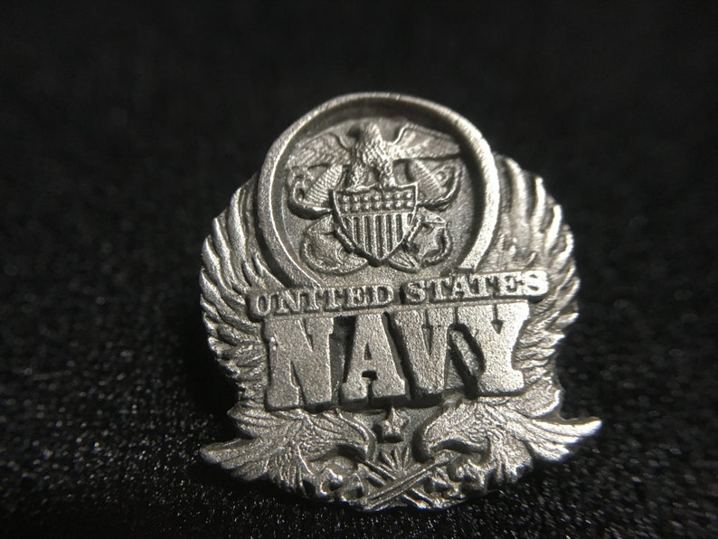 Made in USA Vintage 1990s United States NAVY Siskiyou Pewter Pin