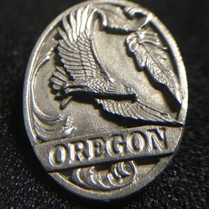 1990s &quot;Oregon Eagle&quot; Siskiyou Pewter Pin (Made in USA) (BL1)