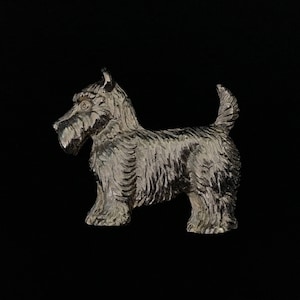 Vintage Beautiful Gold Tone Scottie Dog Brooch (Pr1)