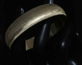 Vintage ©Monet "S" Brushed Gold Tone Bangle (Rd1)