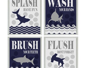 Shark Bathroom Etsy