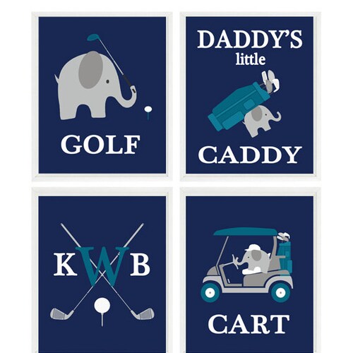 Golf Wall Art Baby Boy Nursery Golf Nursery Prints Dream Etsy