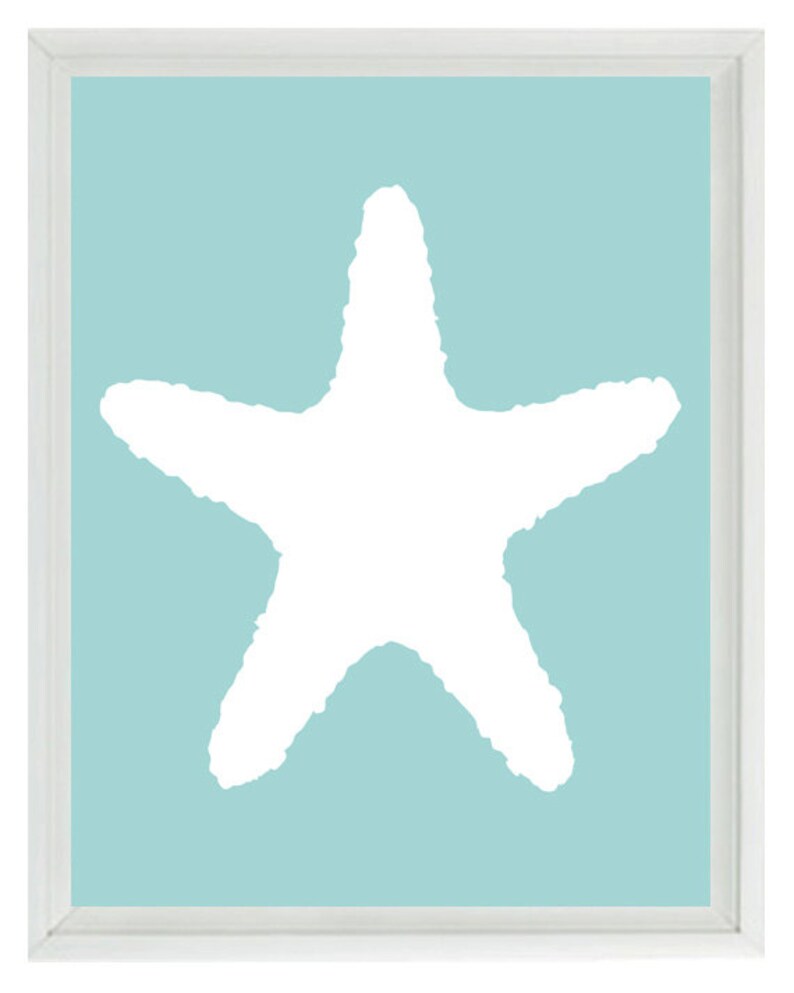 Beach Nautical Nursery Art Print Set Blue Aqua Sea Etsy