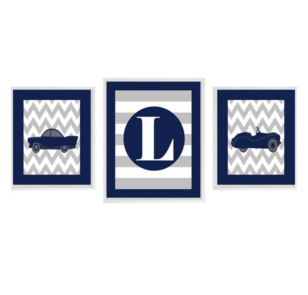 Vintage Car Art Print Set Baby Boy Nursery Boy Room Etsy