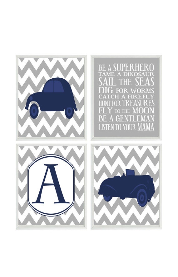 vintage car prints nursery