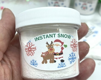 Accesorios de elfo, nieve instantánea, nieve falsa, suministro de slime, opción de pala y cubo