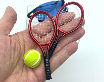 Miniature Elf Tennis Set: Rackets, Ball, Backpack