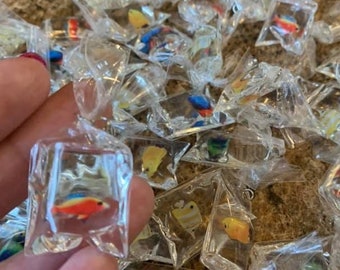 elf prop fish in bag carnival fish dollhouse miniature diorama