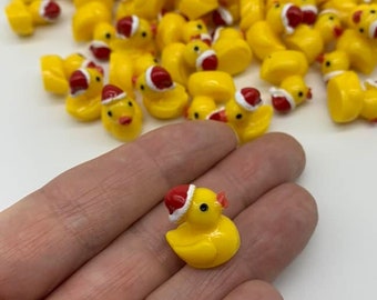 Mini Resin Santa ducks Christmas supplies elf prop fake rubber ducks