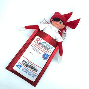 Elf Prop elf arrival envelope or box departure NO DOLL