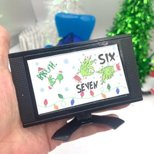 Elf Doll Gaming Scene: Miniature TV, Snacks, Game Night Props image 11