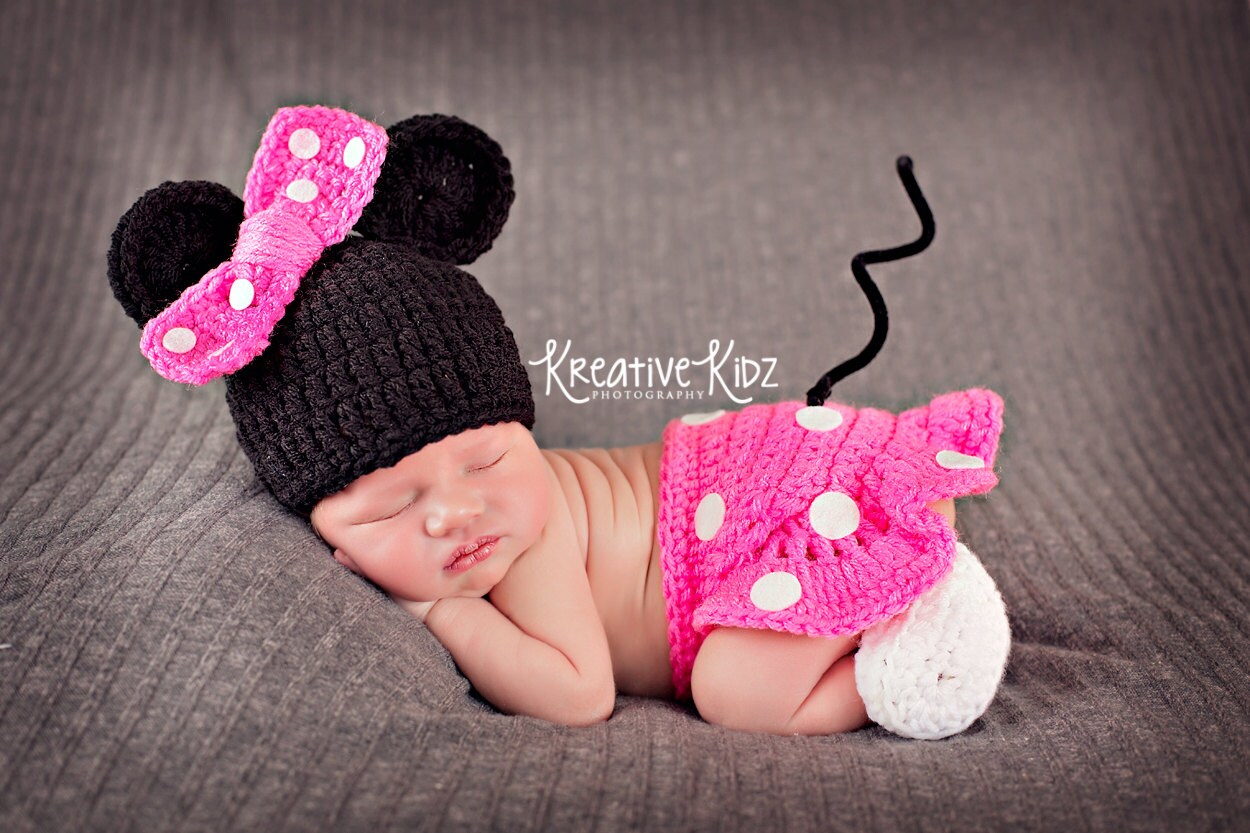 Baby Girl Hat MINNIE MOUSE Inspired 