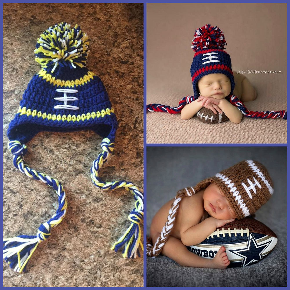 Baby Boy Hat FOOTBALL Newborn Baby 