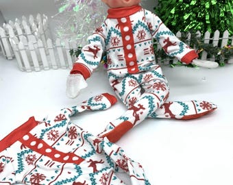 Elf Pajamas or Robe Set: Miniature Elf Clothing and Slippers - No Doll