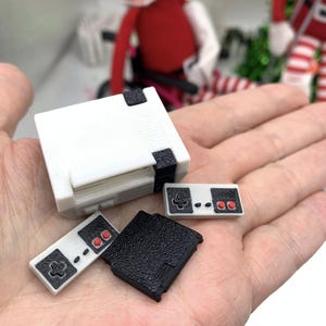 Elf Doll Gaming Scene: Miniature TV, Snacks, Game Night Props image 13